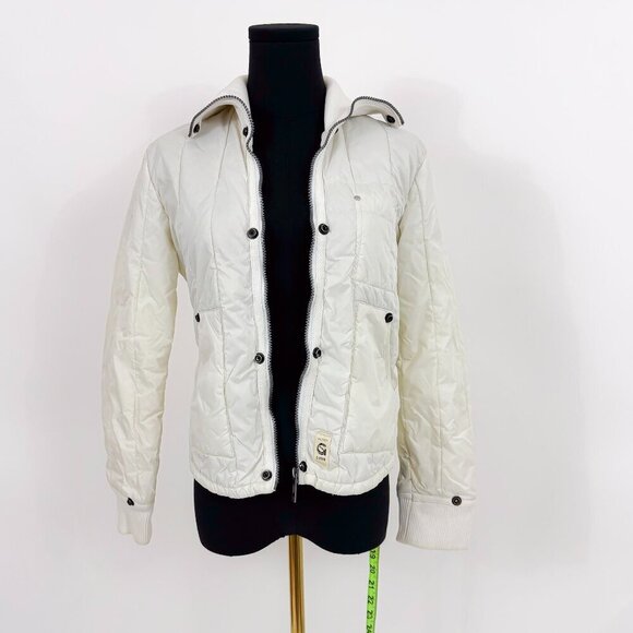 G--STAR Jackets & Blazers - G STAR RAW WHITE LIGHT WEIGHT JACKET WITH ZIPPER